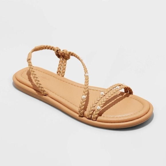 Universal Thread Shoes - Women's Uri Sandals pearl straps - Universal Thread Tan